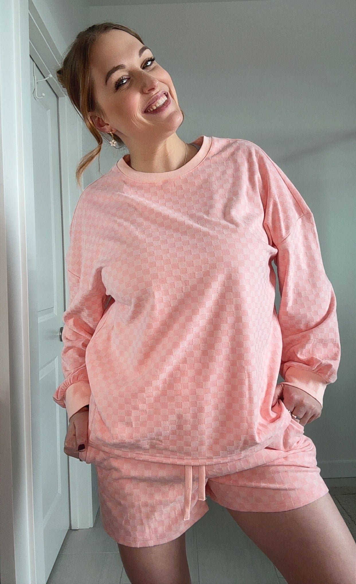 Pretty in Pink Checkered Top