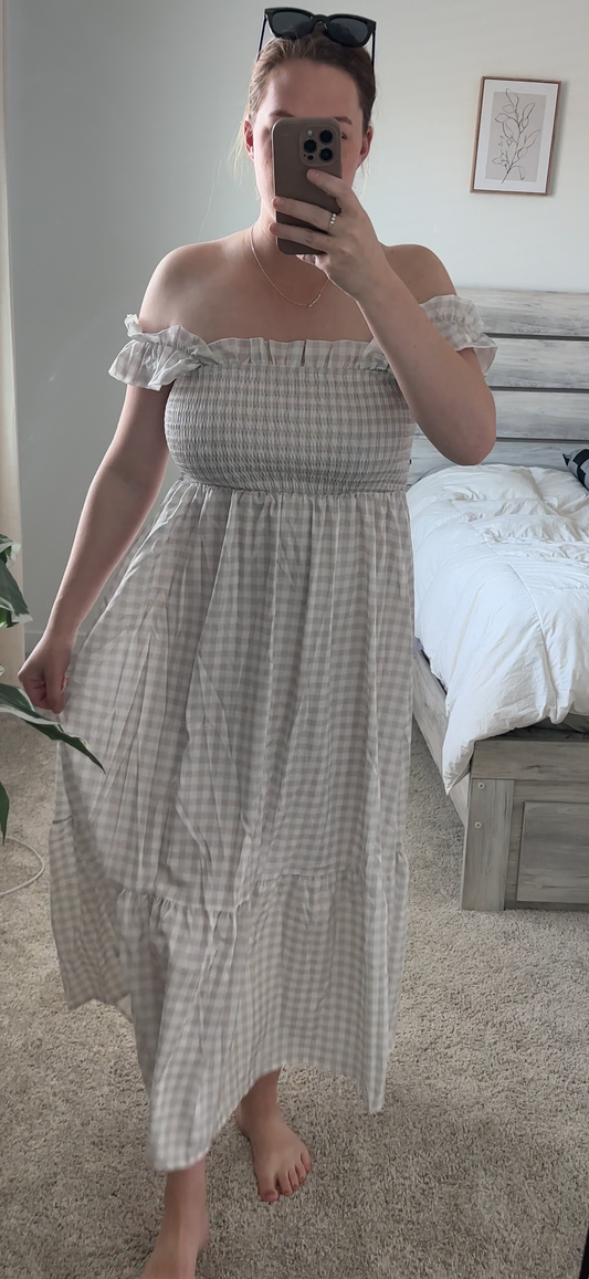 Gingham Maxi Dress