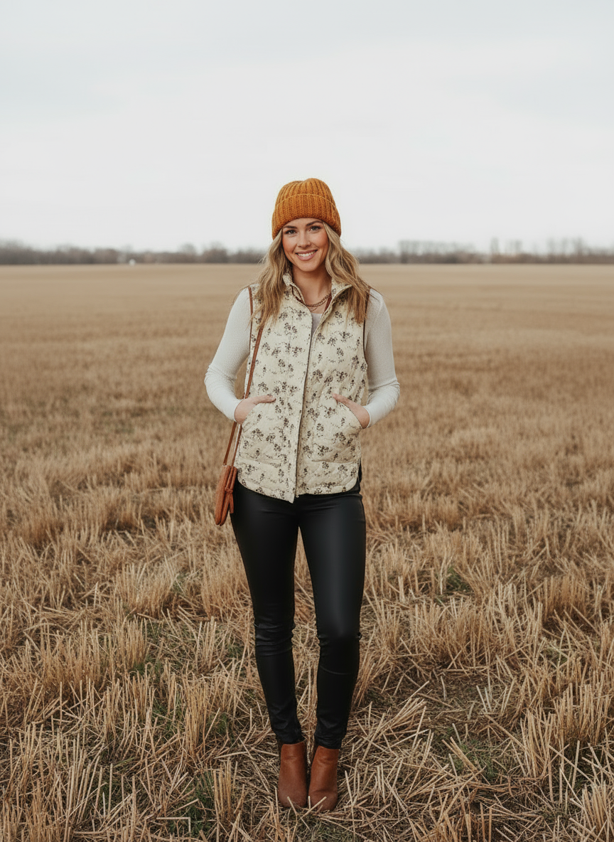 Maisey Floral Quilted Vest