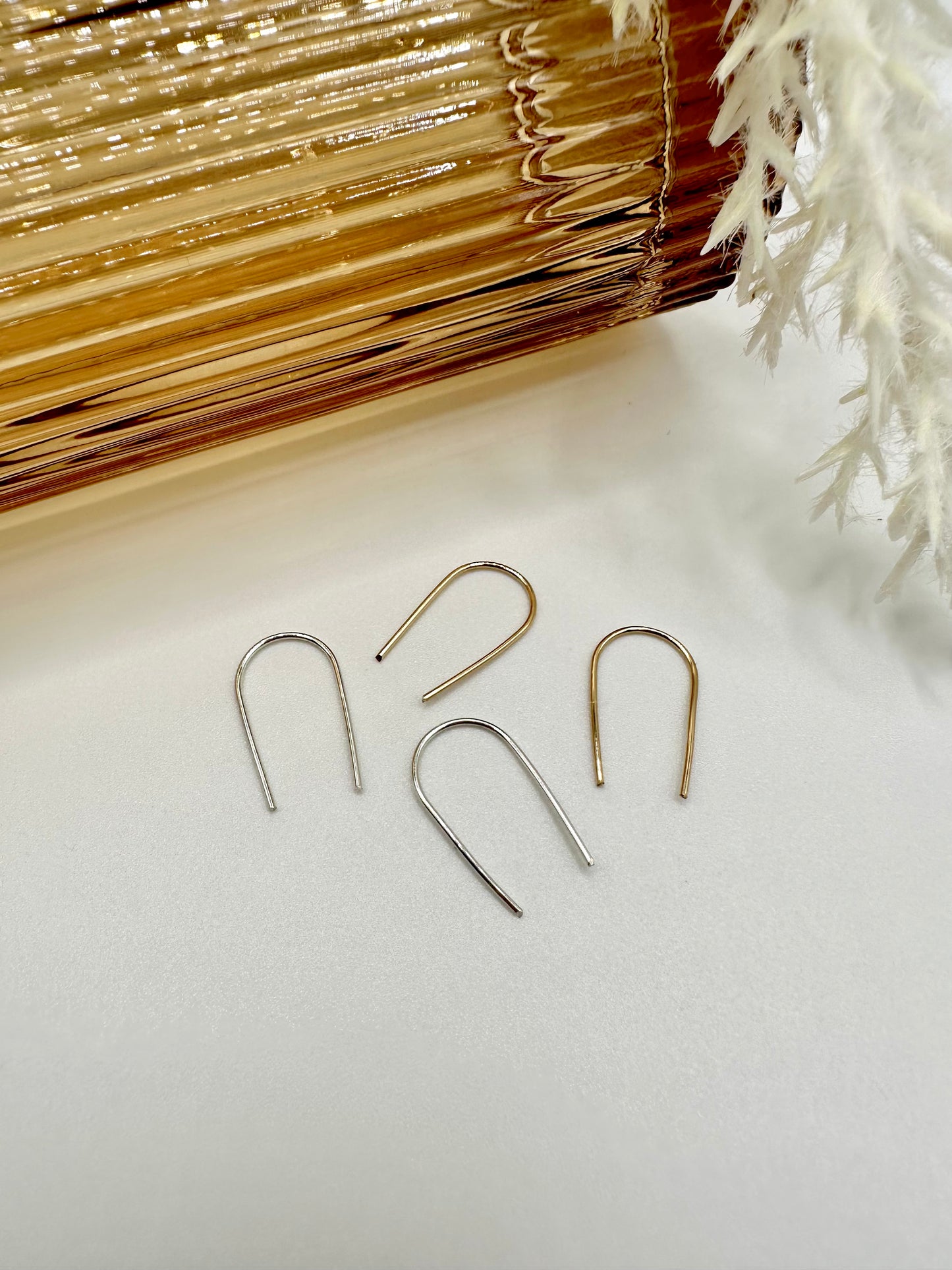 Twisted & Smooth Arch Earrings
