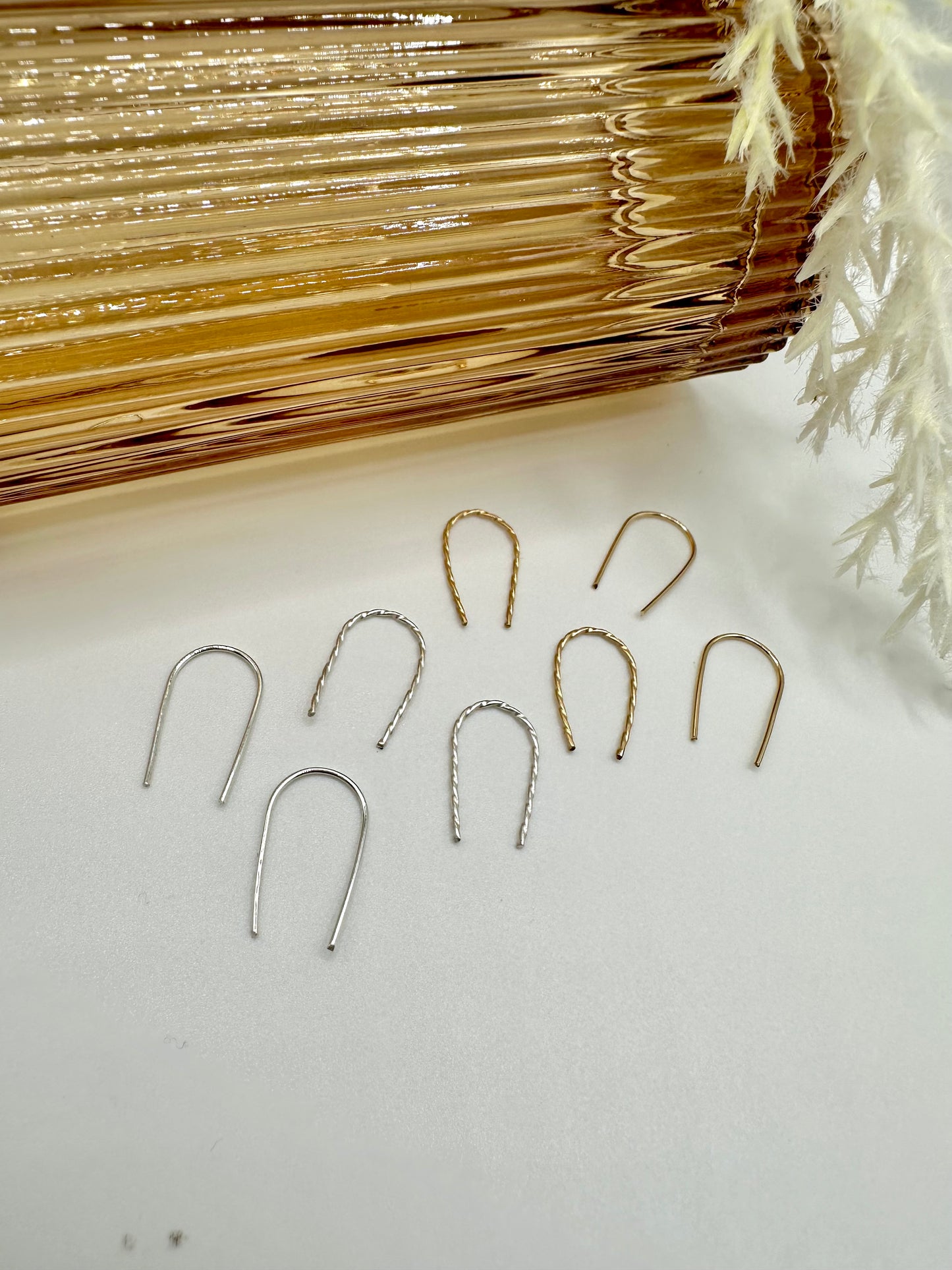 Twisted & Smooth Arch Earrings