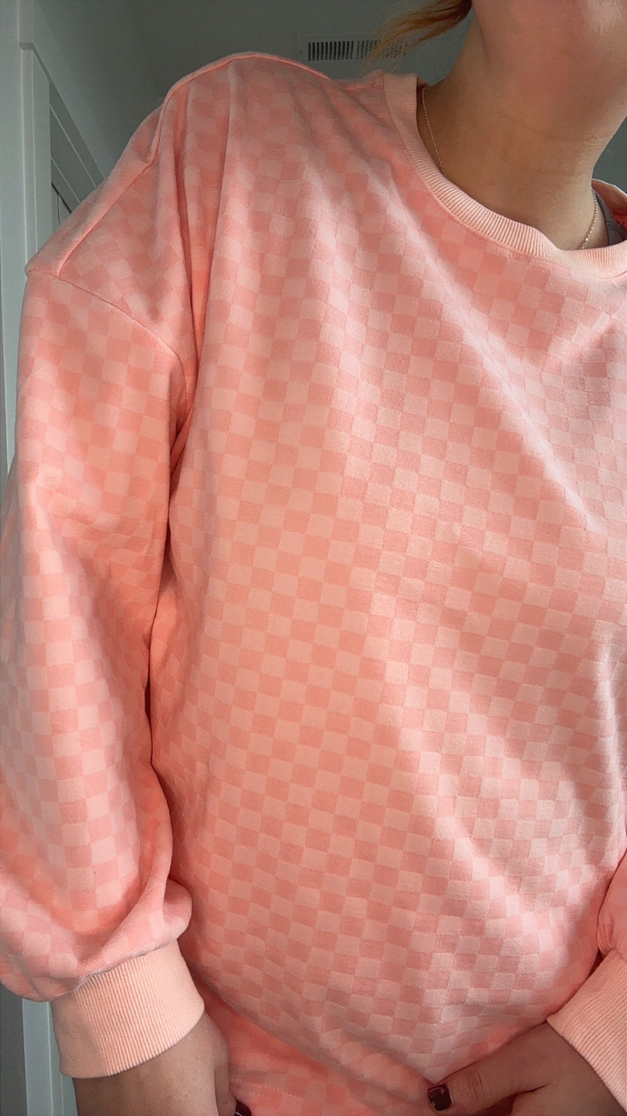 Pretty in Pink Checkered Top