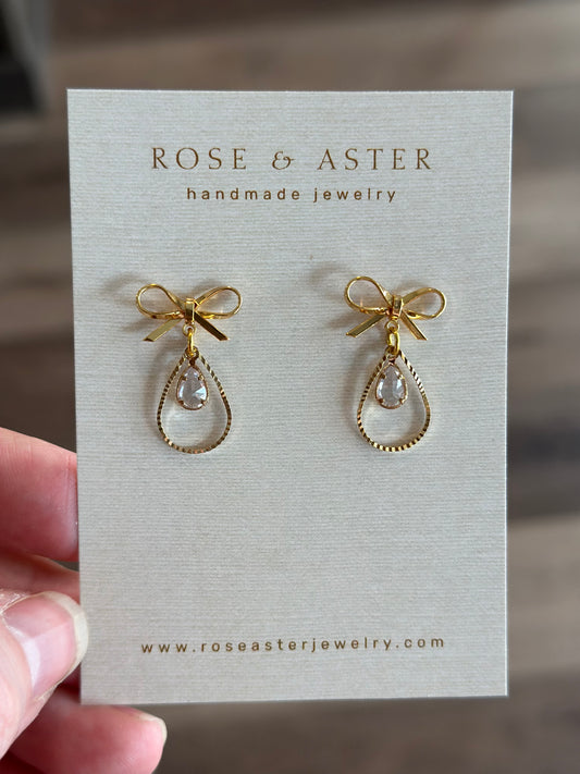 Luxe Bow Drop Earrings