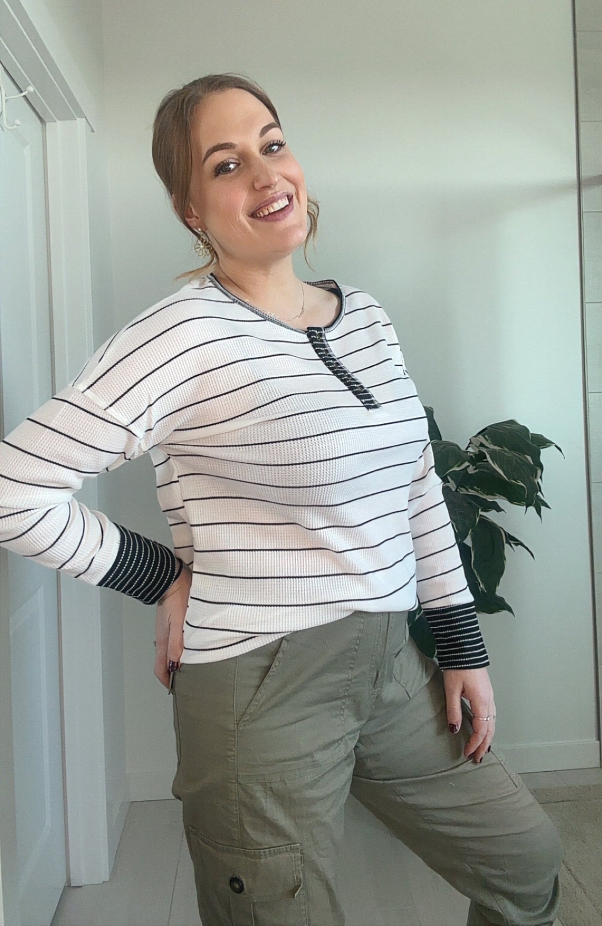 Cozy Nights Waffle Knit Top