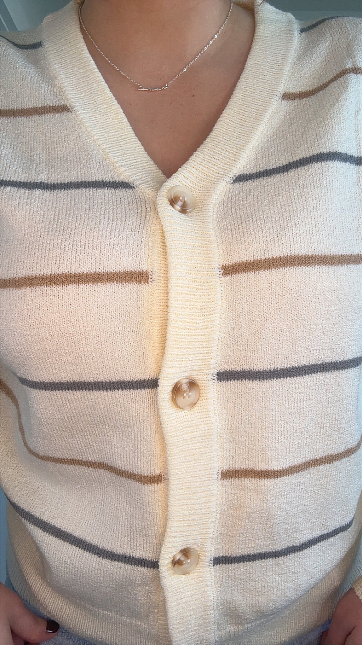 Cottage Striped Cardigan