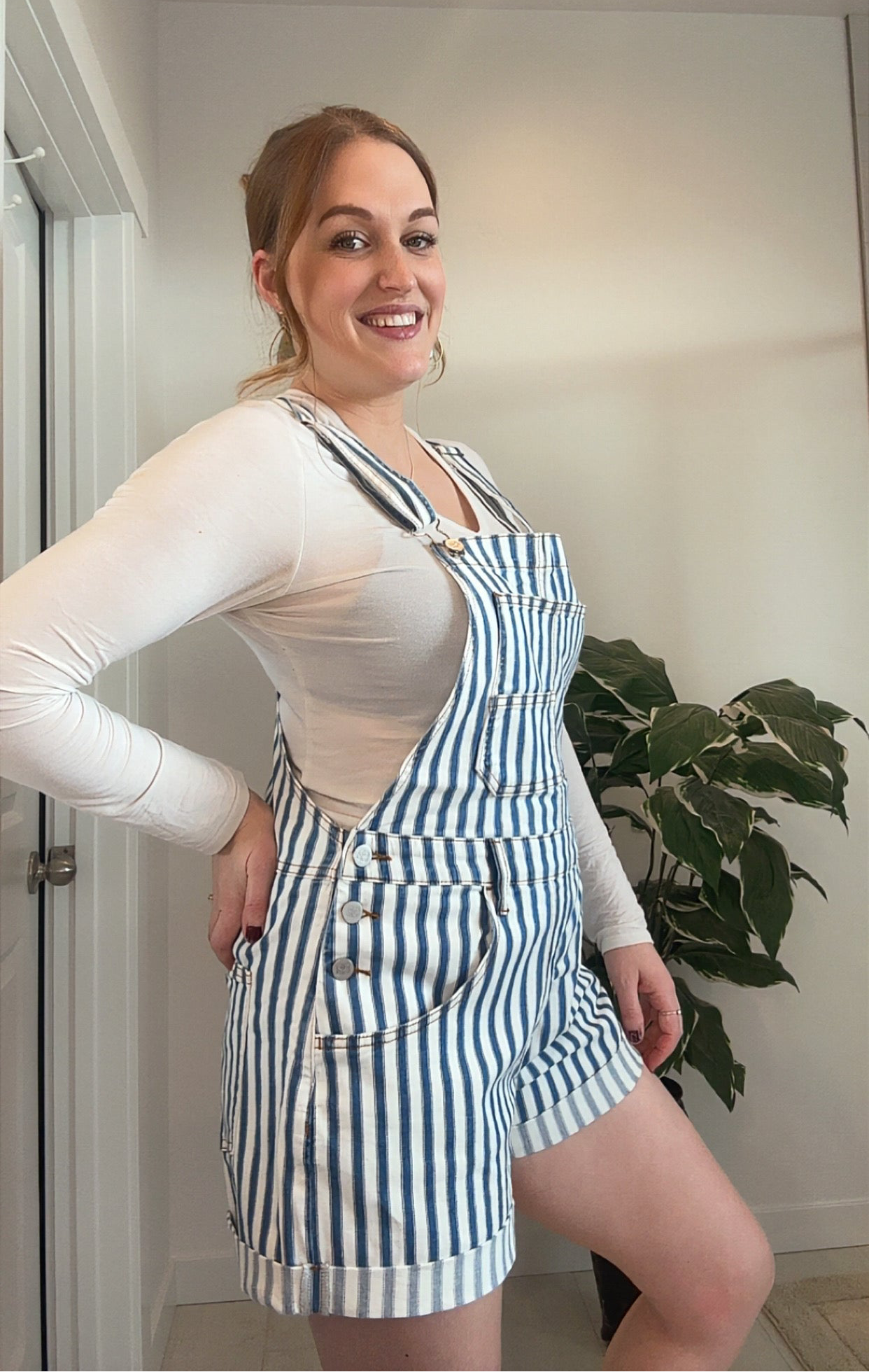 Boardwalk Striped Overalls