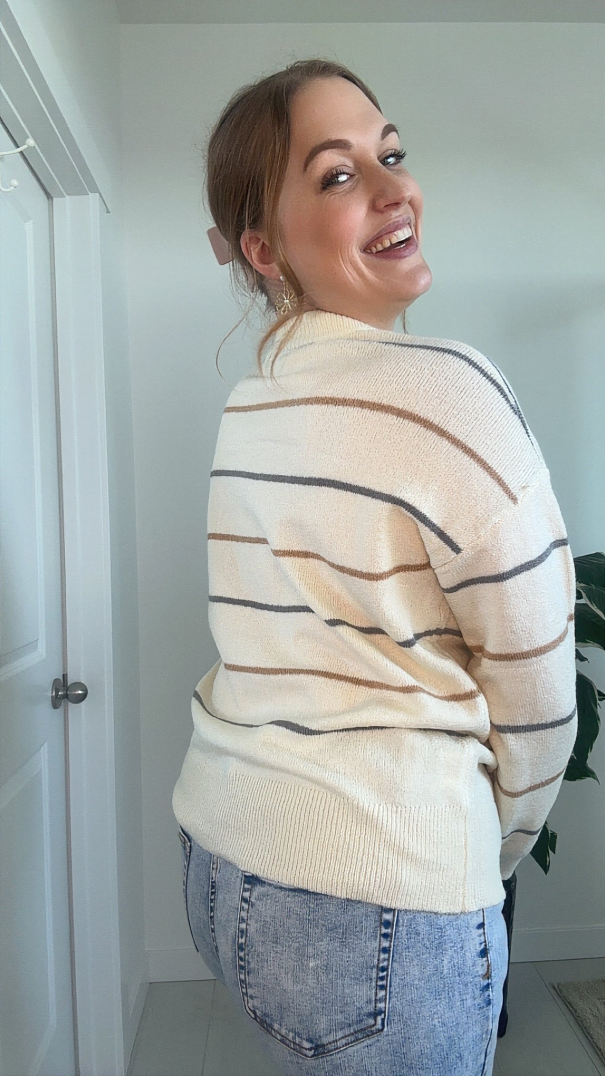 Cottage Striped Cardigan